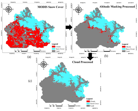 Figure – 2: Steps for cloud removal in SCE maps